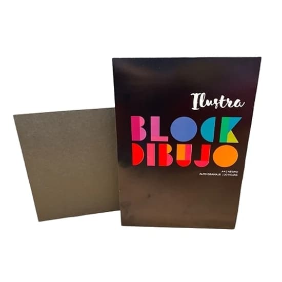 Block Cartulina Negra A4 - Ilustra