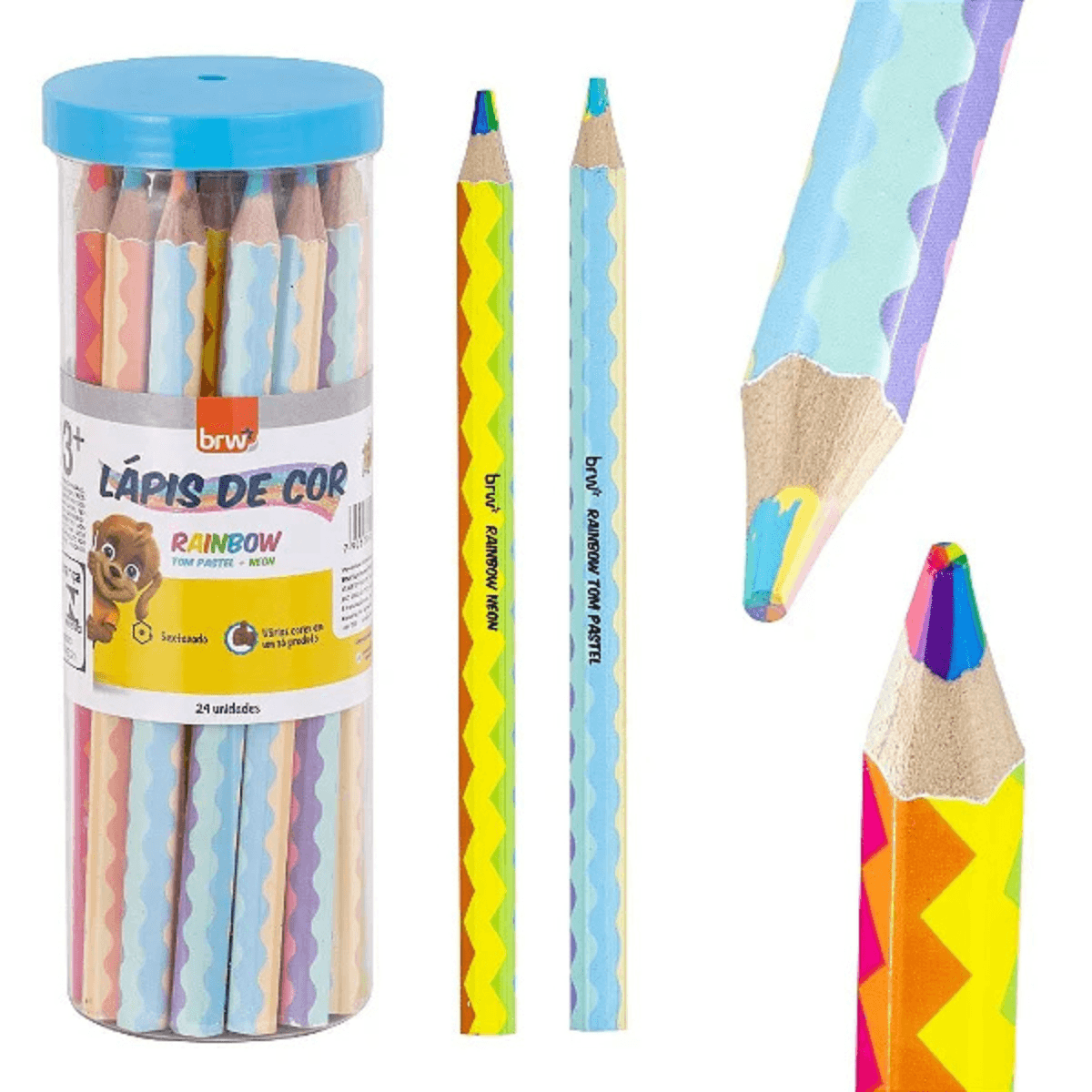 Lapiz Multicolor Rainbow BRW - Neon