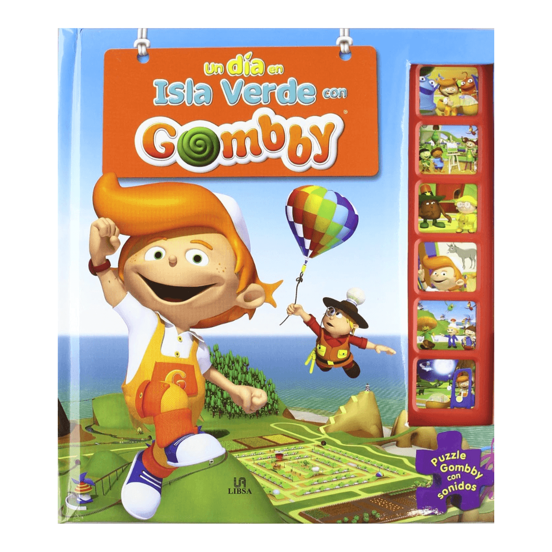 Libro con Sonido y Puzzles - Un dia en Isla Verde con Gombby