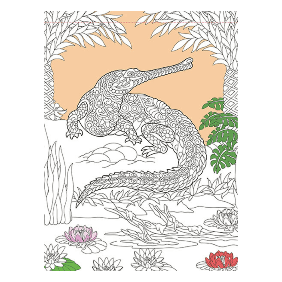 Libro para Colorear Animales - Relax Arte Glitter