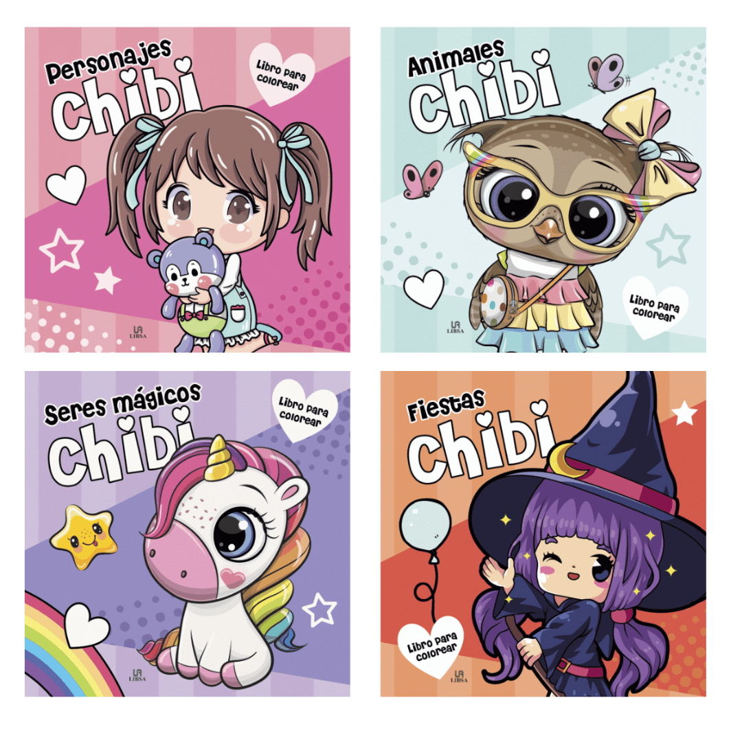 Libro para colorear Chibi