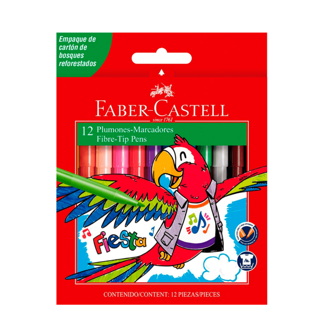 Marcadores Finos x12 - Faber Castell