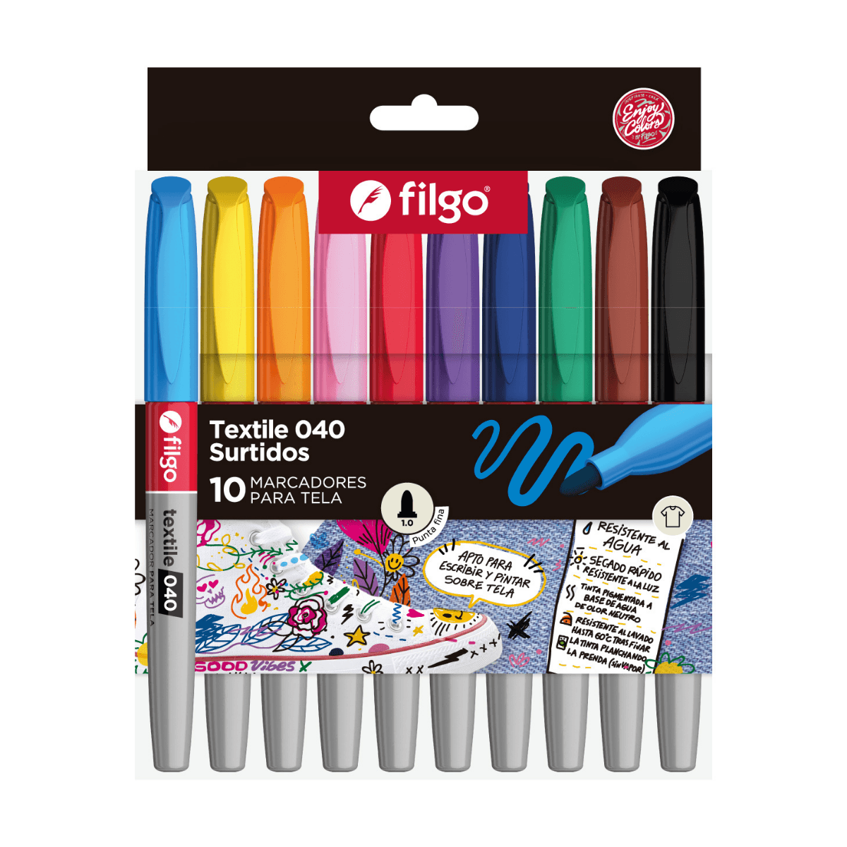 Marcadores para Tela x10 - Filgo