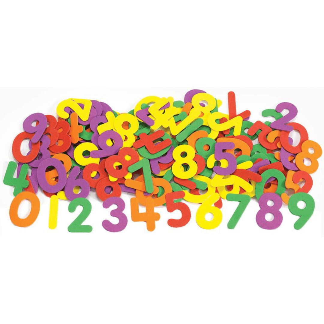 Numeros Adhesivos de Goma Eva - 100 unidades