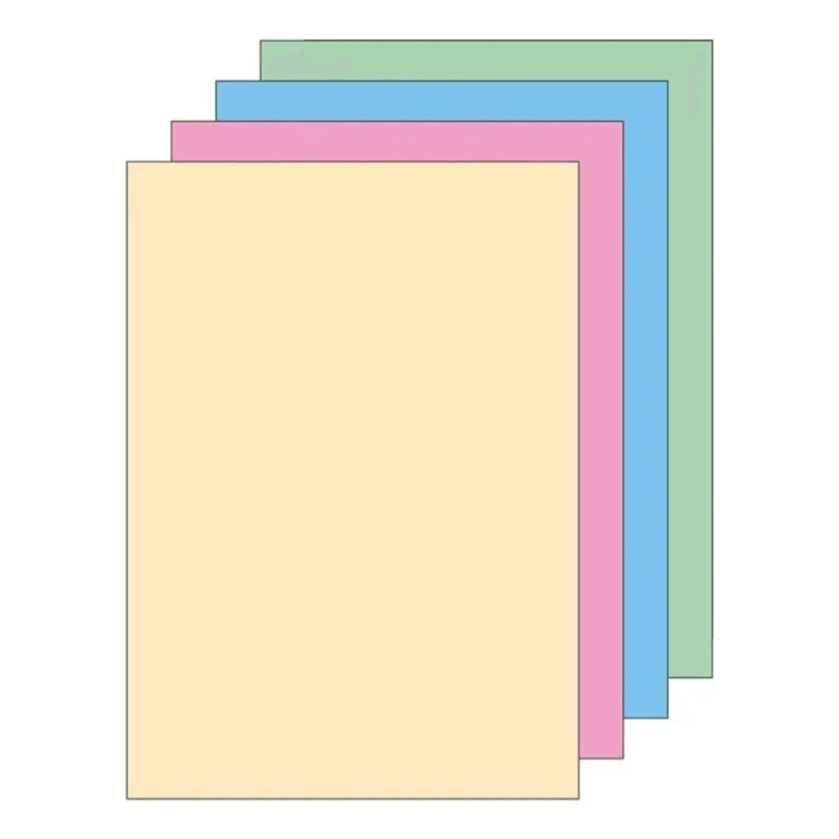 Pack 100 Hojas A4 Colores Pastel