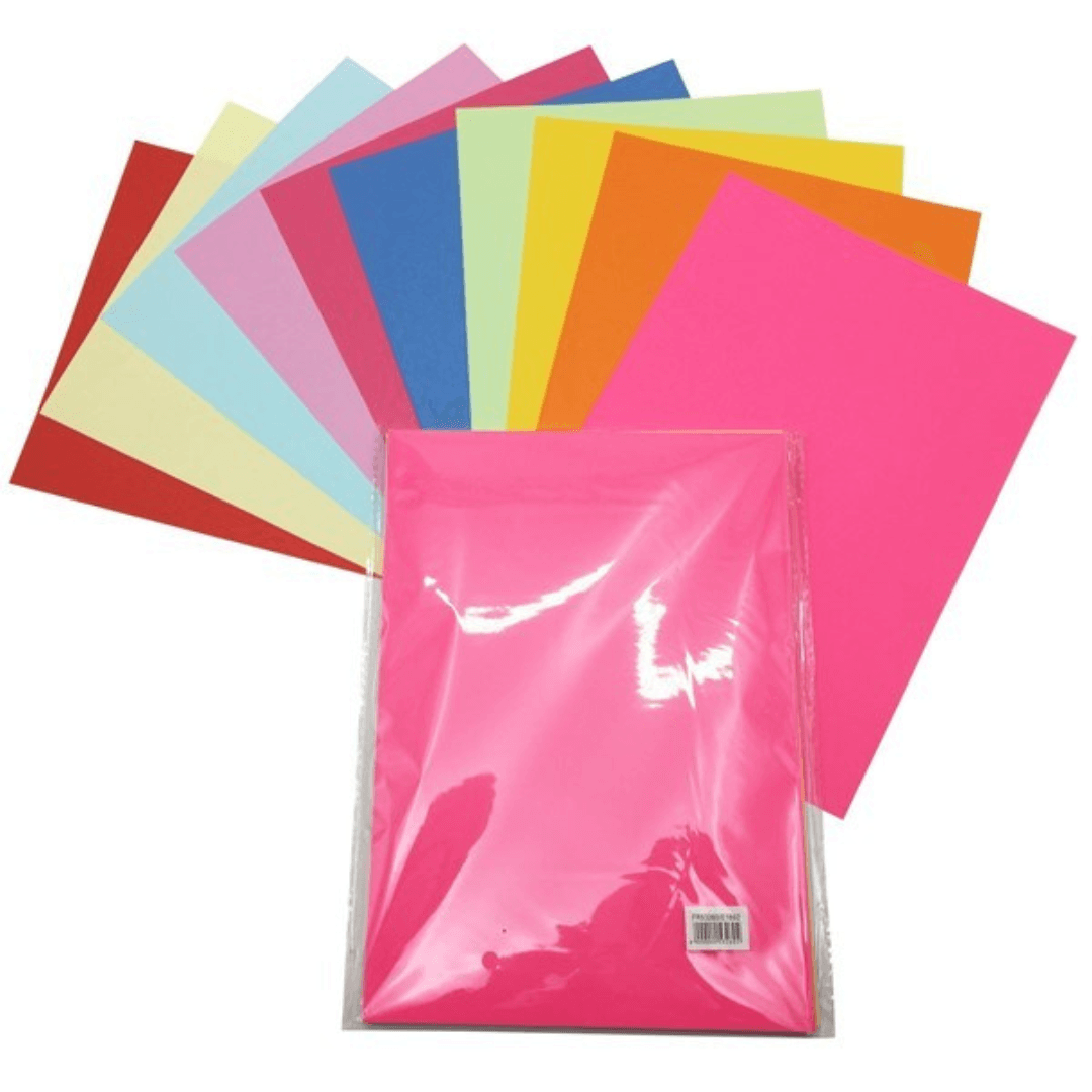 Pack 100 Hojas A4 Colores Surtidos - 5 colores