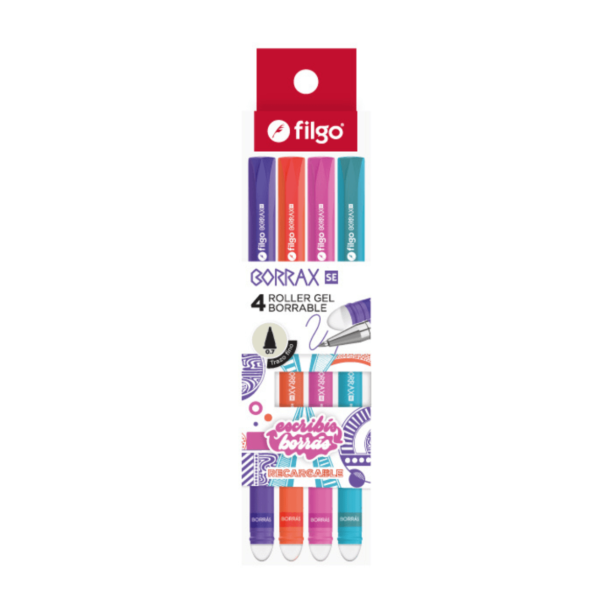 Pack x4 Lapiceras Borrables - Filgo