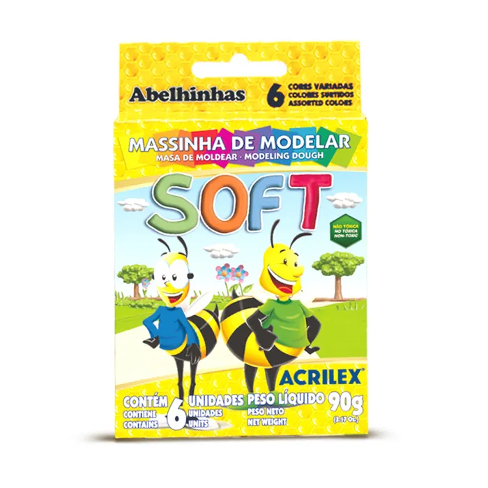 Plasticina Acrilex Soft x6 colores