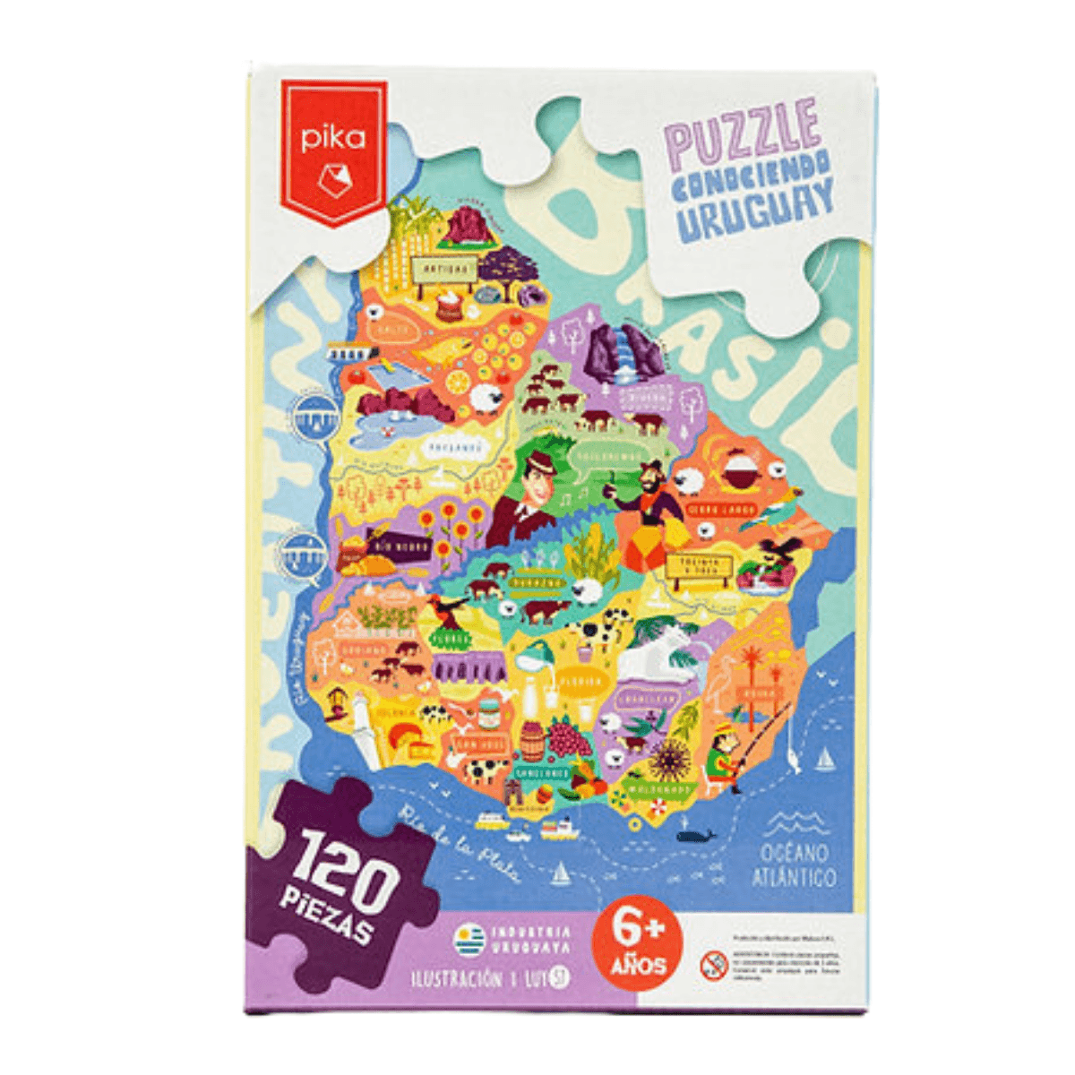 Puzzle 120 piezas Conociendo Uruguay - Pika
