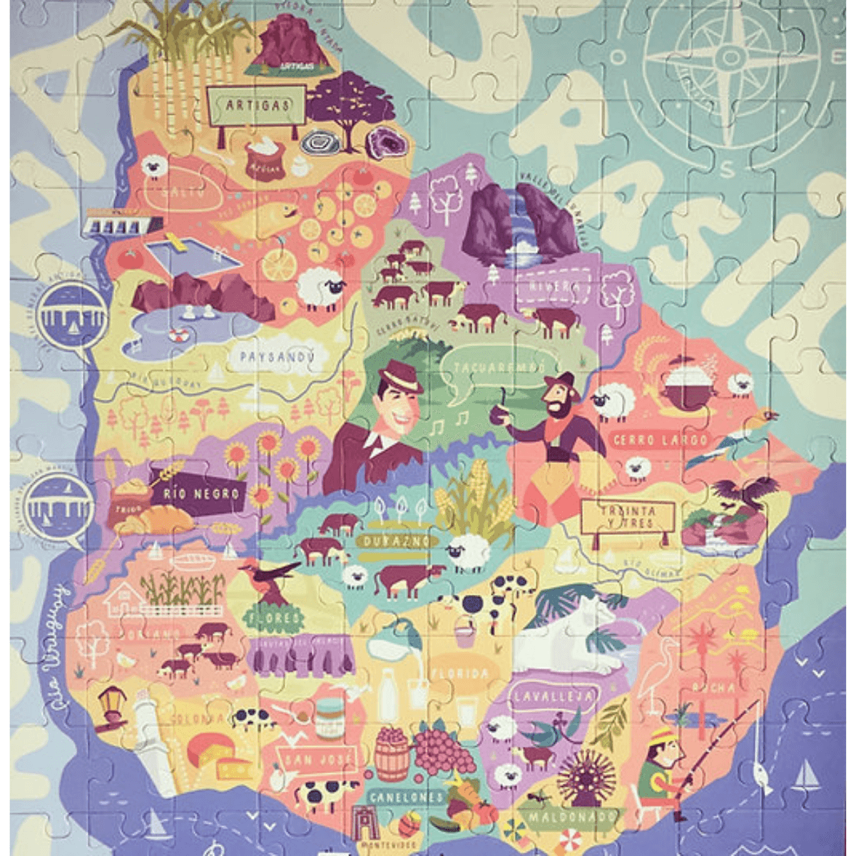 Puzzle 120 piezas Conociendo Uruguay - Pika