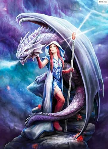 Puzzle Clementoni 1000 Piezas Anne Stokes - Dragon Mage