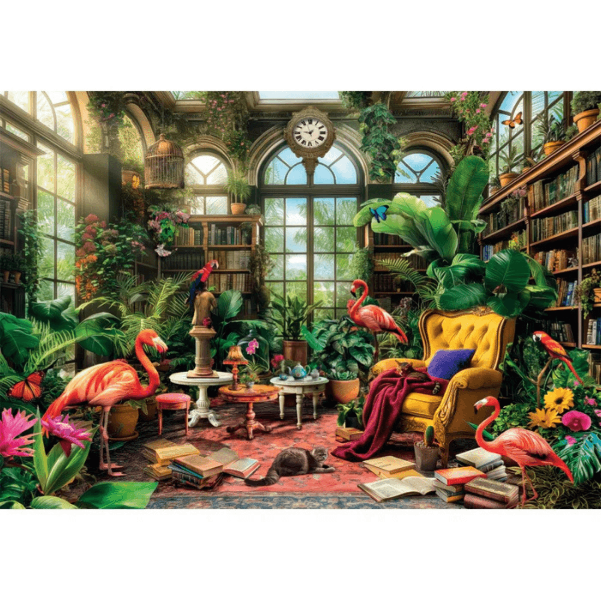 Puzzle Clementoni 1000 Piezas - Biblioteca en el Invernadero