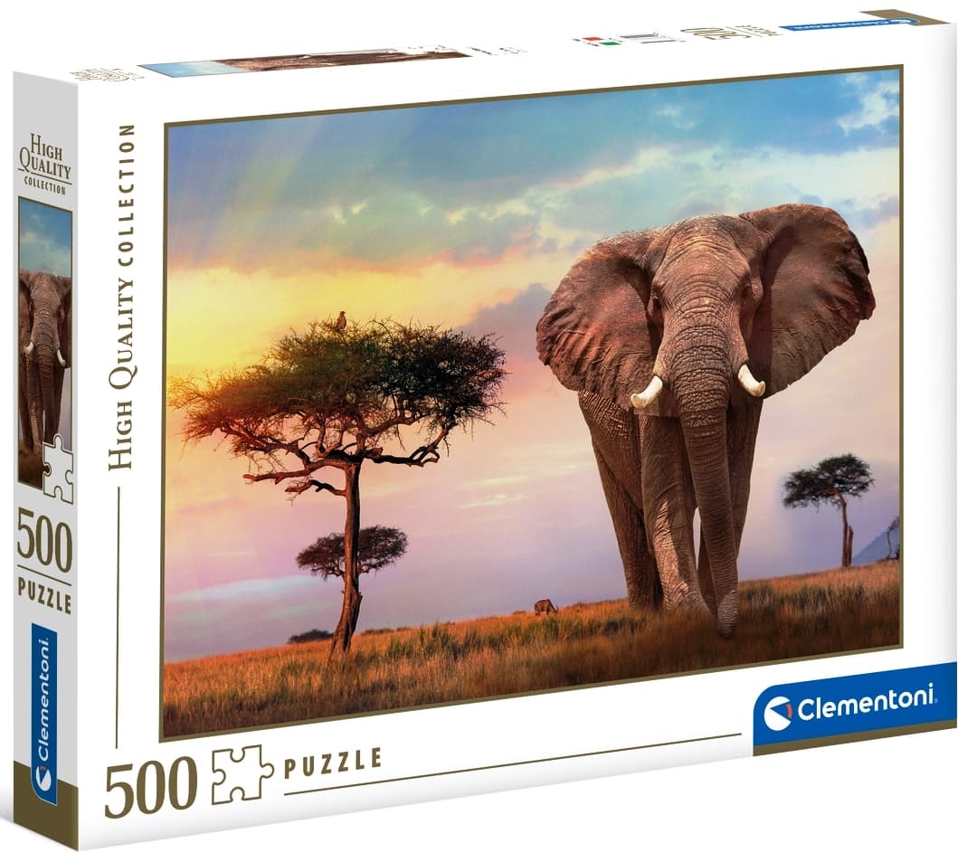 Puzzle Clementoni 500 piezas - Elefante Africa
