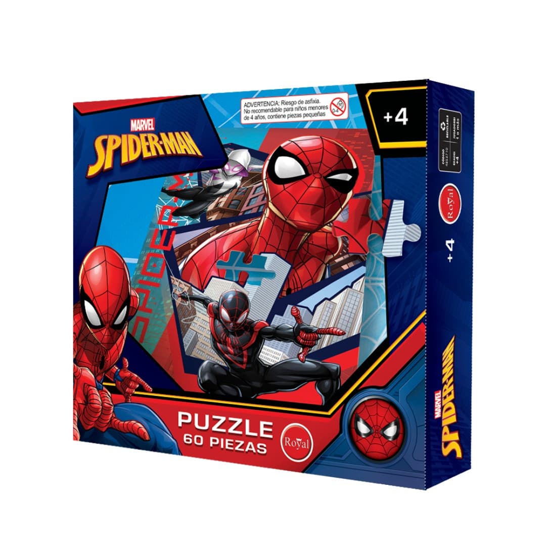 Puzzle Hombre Araña/Spiderman 60 Piezas - Royal