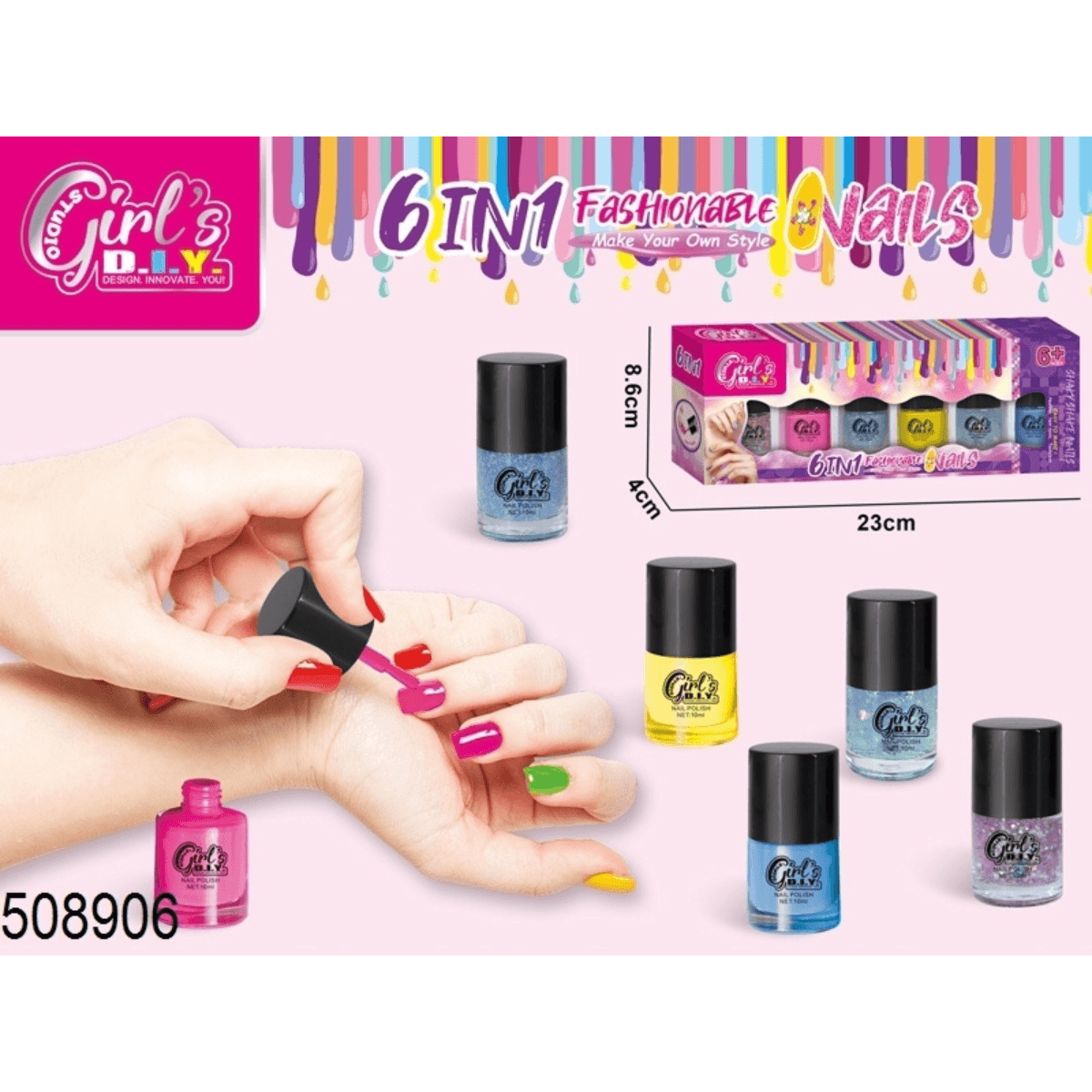 Set x6 Esmaltes - Cosmetico infantil