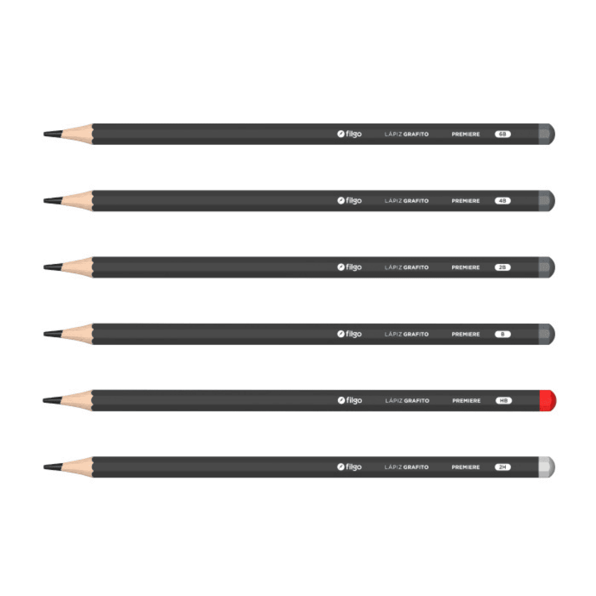 Set x6 Lapices Graduados Filgo