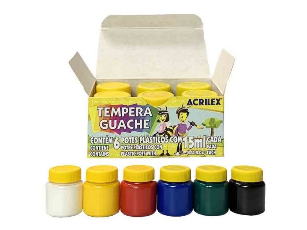 Tempera Surtidas x6 Acrilex - 15ml