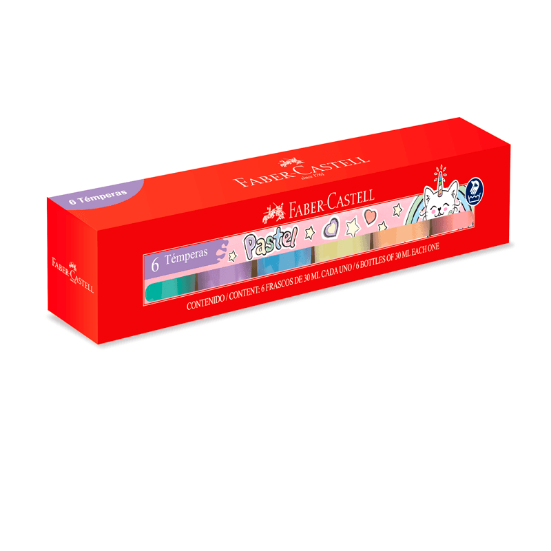 Temperas Pasteles x6 - Faber Castell